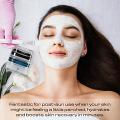 Geir Ness Detoxifying Mask in use on the face for gentle hydration.