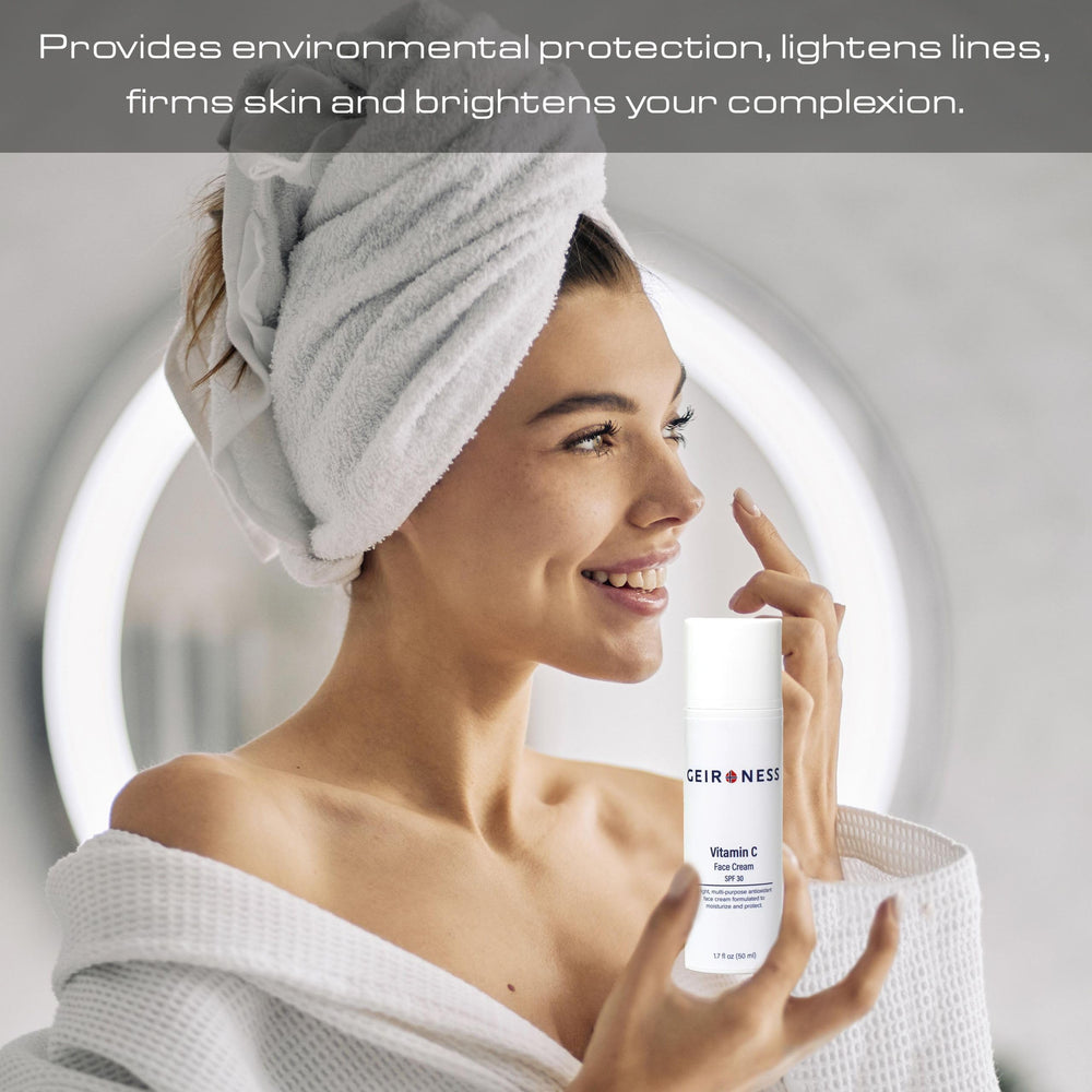 Geir Ness Vitamin C Day Cream being applied for radiant, even-toned skin