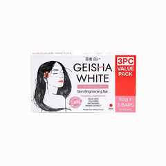 Geisha White Classic Soap Bar pack back view for simple skincare.