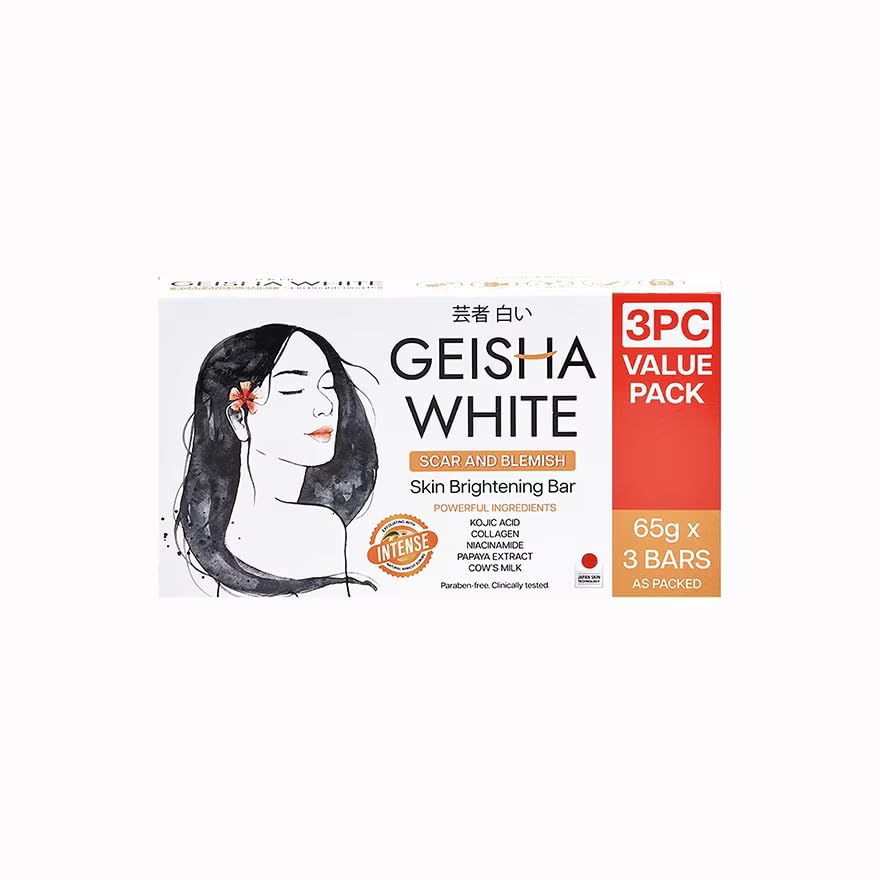 Geisha White Intense Bar lather closeup with rich foam for a gentle, thorough cleanse.