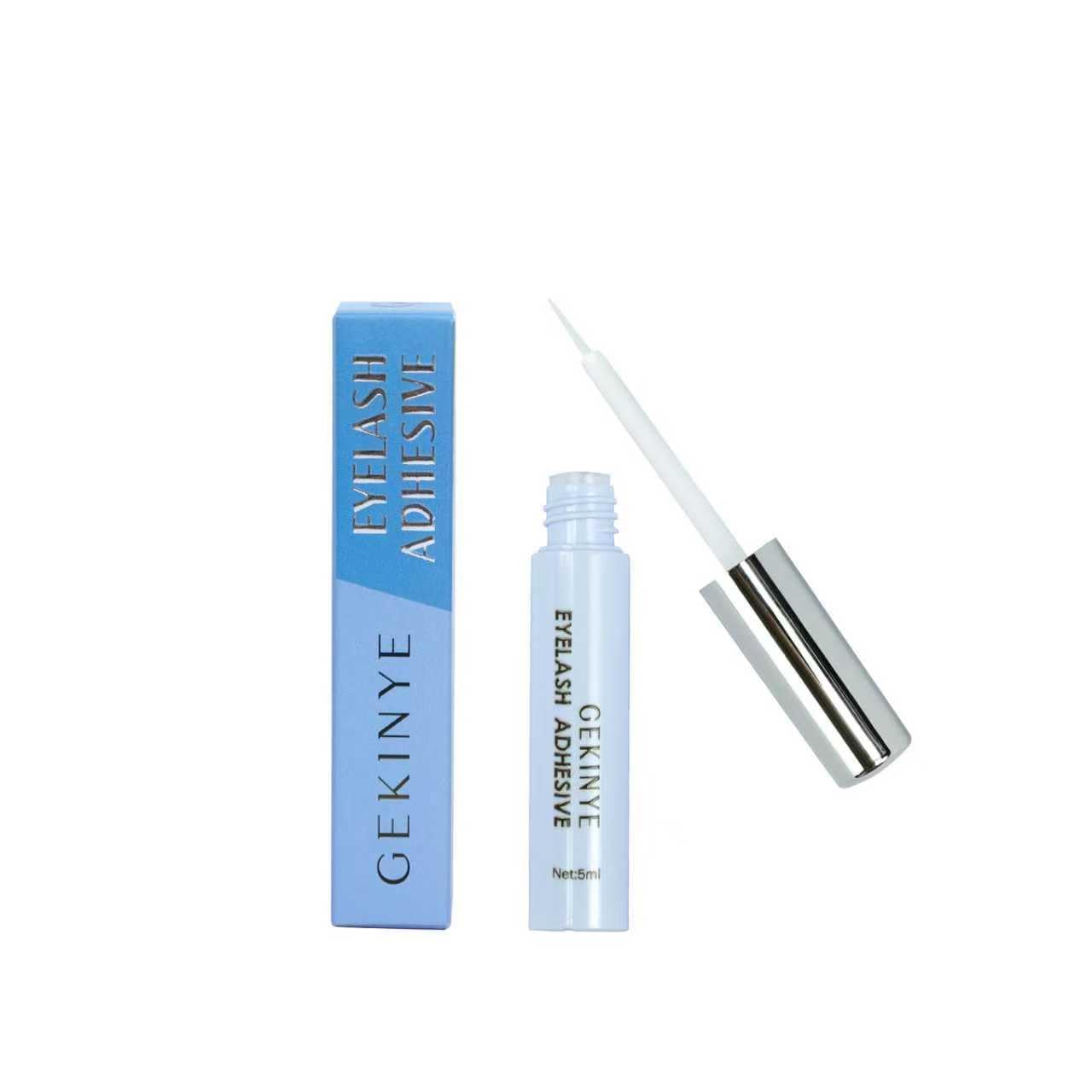 Gekinye lash glue with clear finish and precision brush.