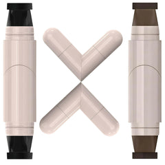 2 Pcs Gel Eyeliner Pencil Set with foldable stamp for precise wing tips.