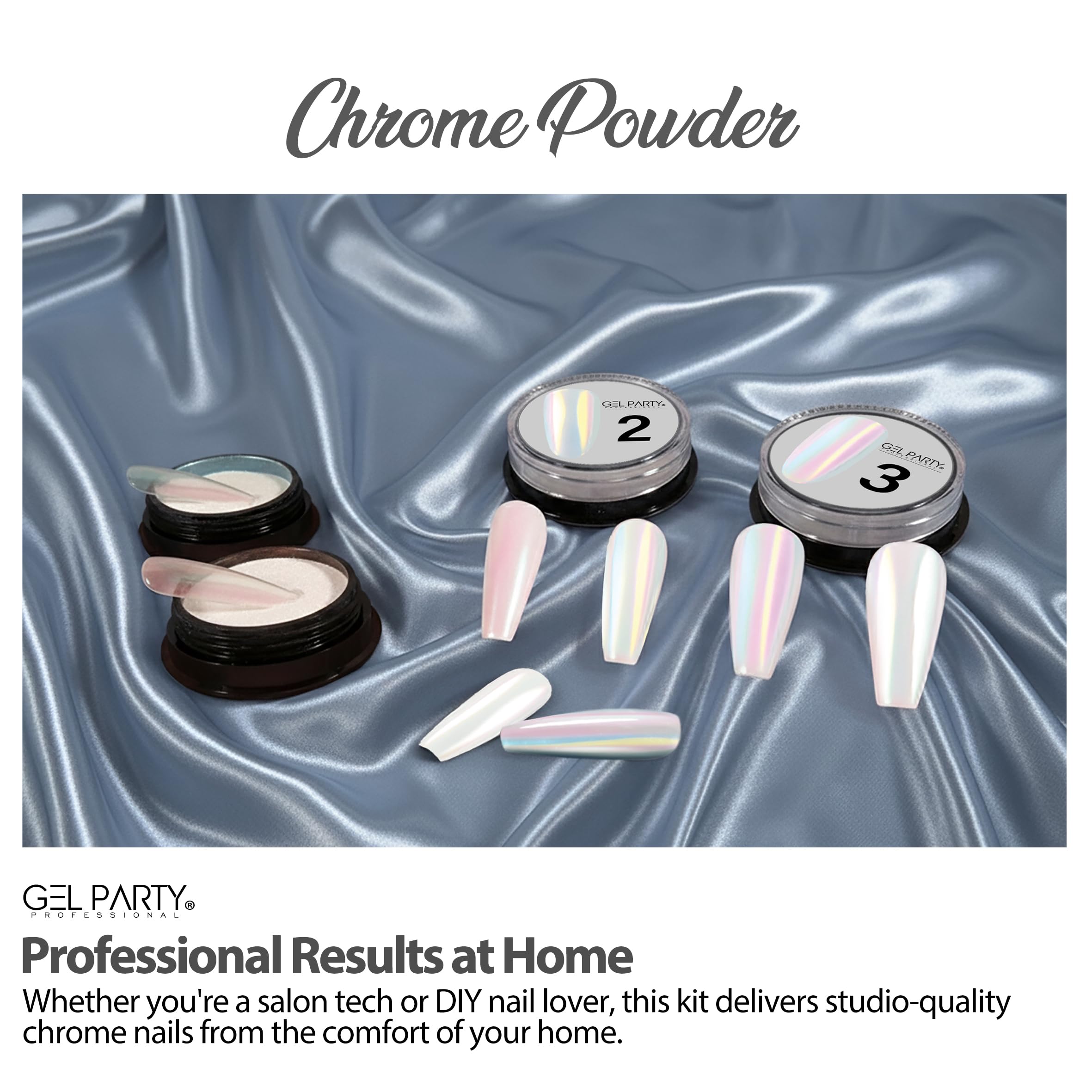 GEL PARTY UV/LED compatible powders for easy DIY gel nails.