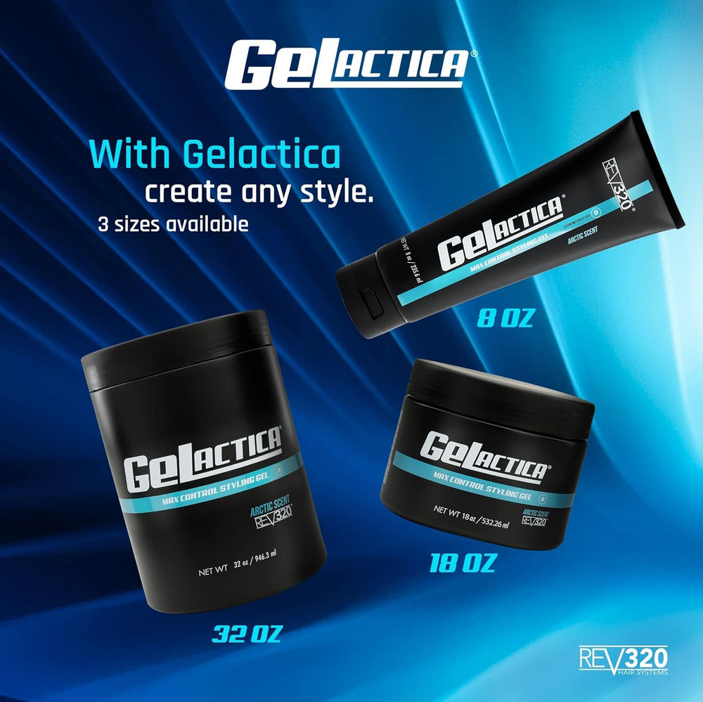 Gelactica Rev320 alcohol-free formula for clean styling.