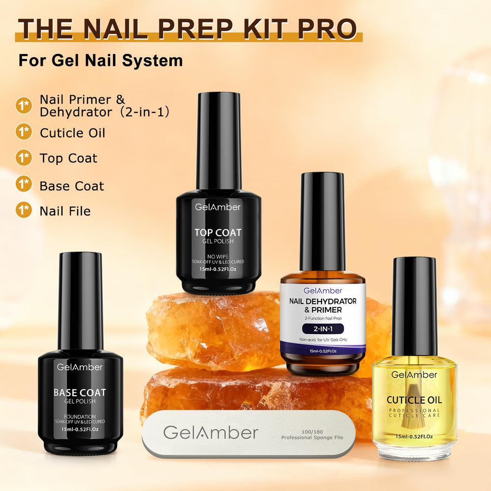 GELAMBER nail file included for precise shaping and smoother edges