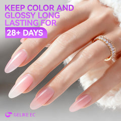 gelike ec large 16ml bottle at the salon workstation highlights long-lasting wear and easy soak-off