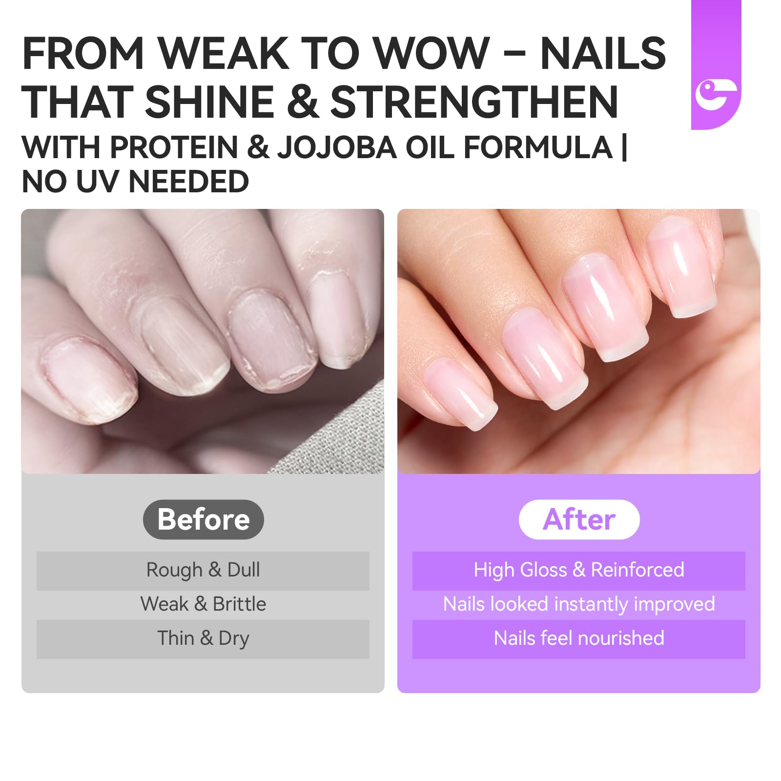 Gelike EC air-dry nail polish without lamp for quick use.
