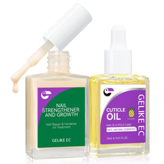Gelike EC apricot ridge filler bottle for a smooth nail surface.
