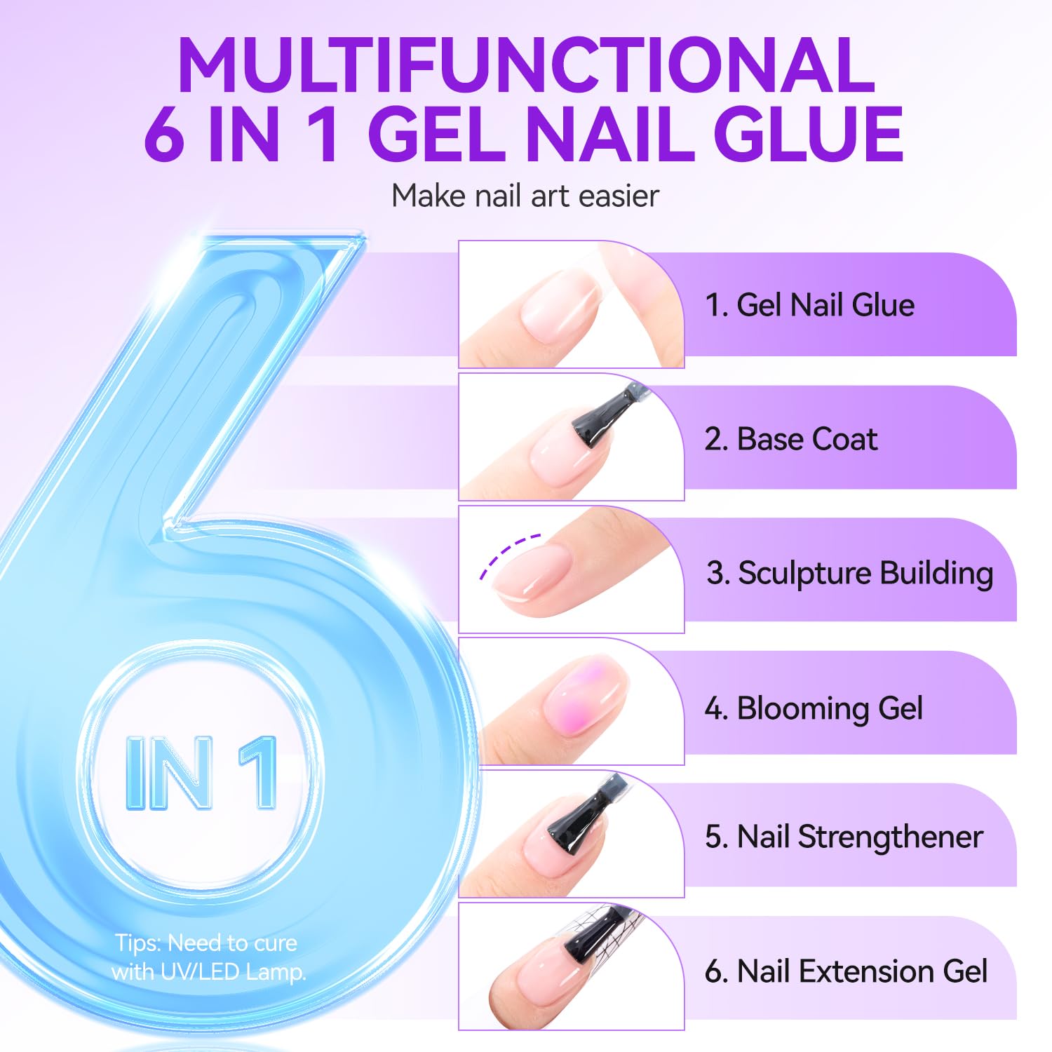 gelike ec base coat provides a smooth foundation for longer-lasting manicures.