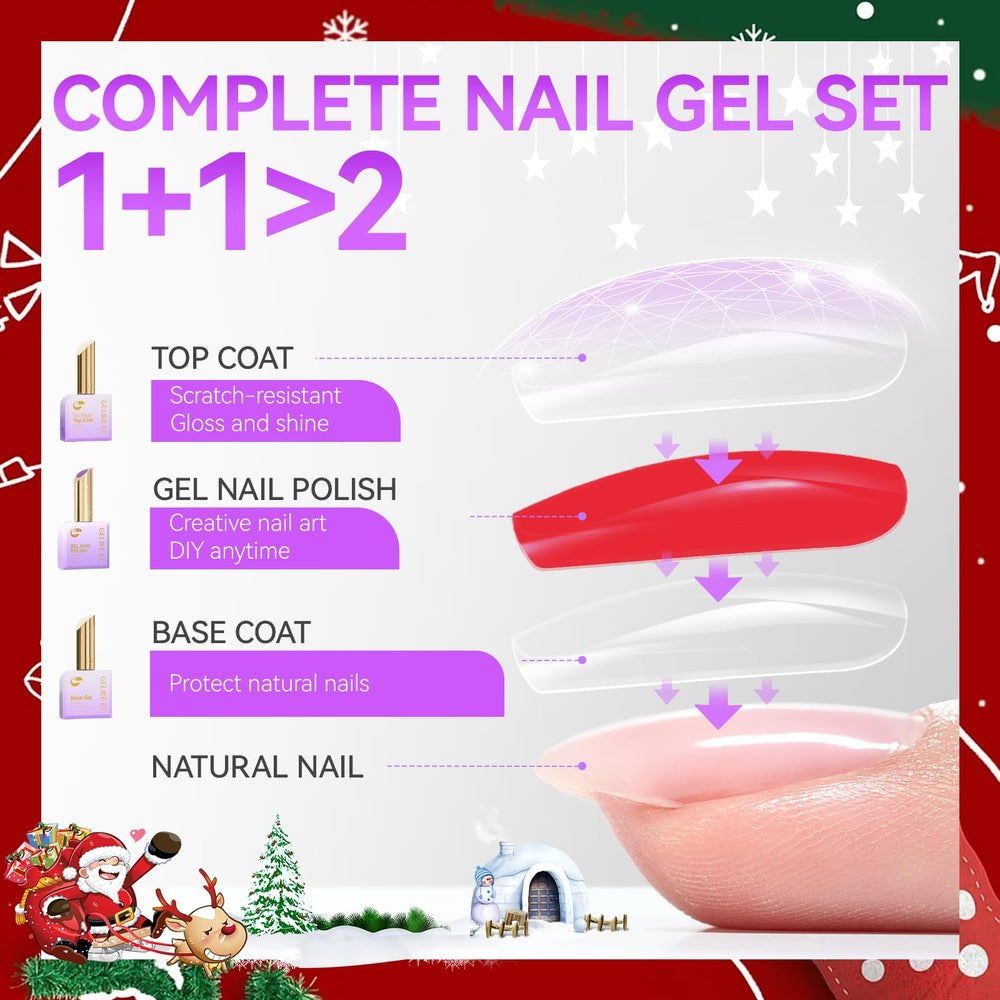 Gelike EC glitter pigments add sparkle and texture to holiday nails