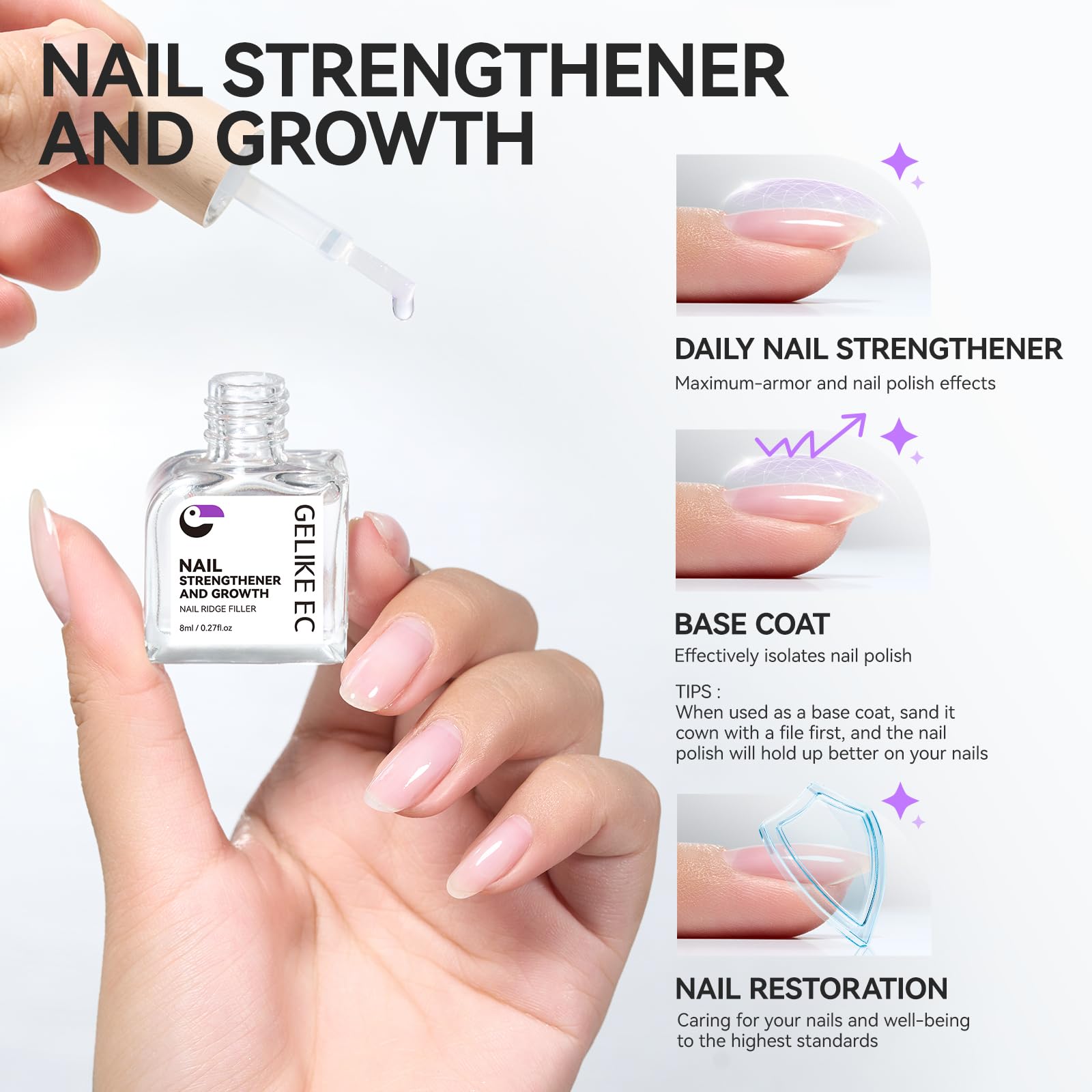 Gelike ec dry-application formula dries naturally without lamp