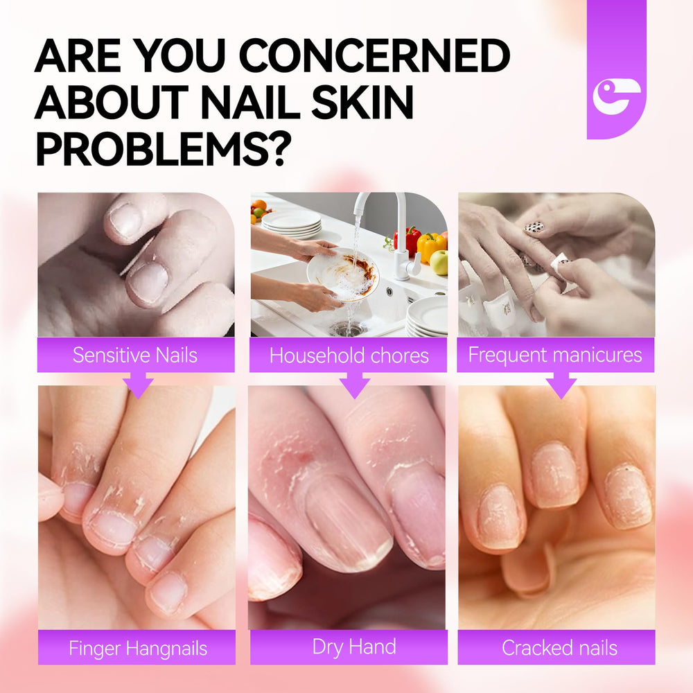 Gelike EC Exfoliating hint supports gentle cuticle renewal.