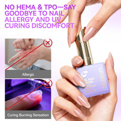 gelike ec jelly gel polish bottle close-up shows smooth, bubble-free coverage