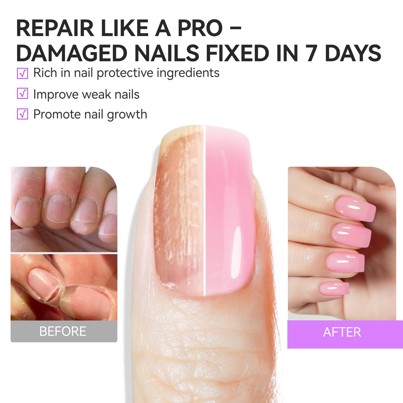 gelike ec Keratin and Jojoba Formula nourishes and strengthens nails
