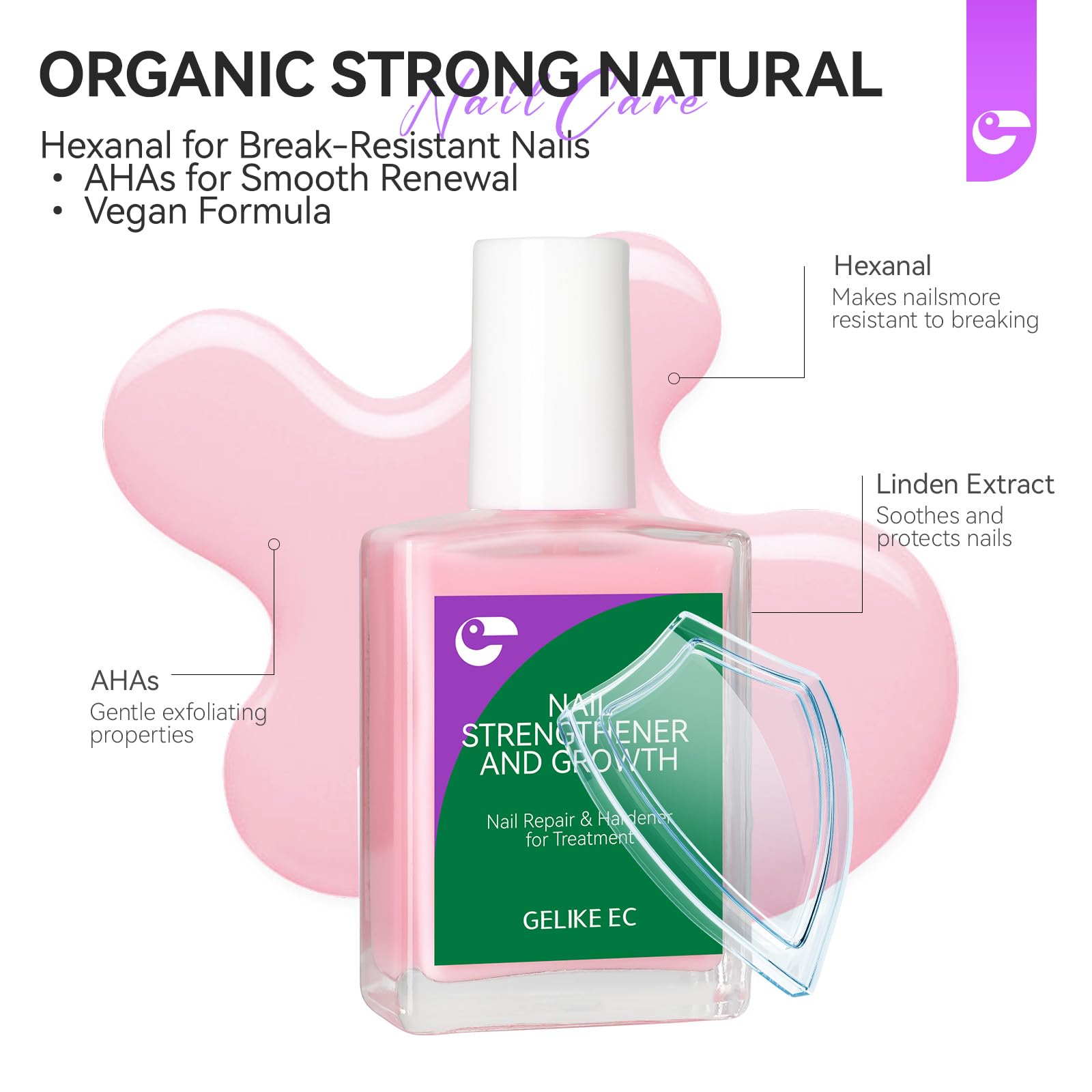 gelike ec Long-Lasting Nail Colour milky pink promises durable color and shine