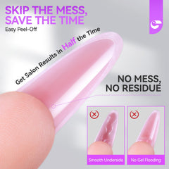 Gelike EC nail extensions forms in application scene for smooth workflow.