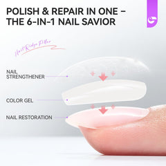gelike ec ridge filler for weak damaged nails
