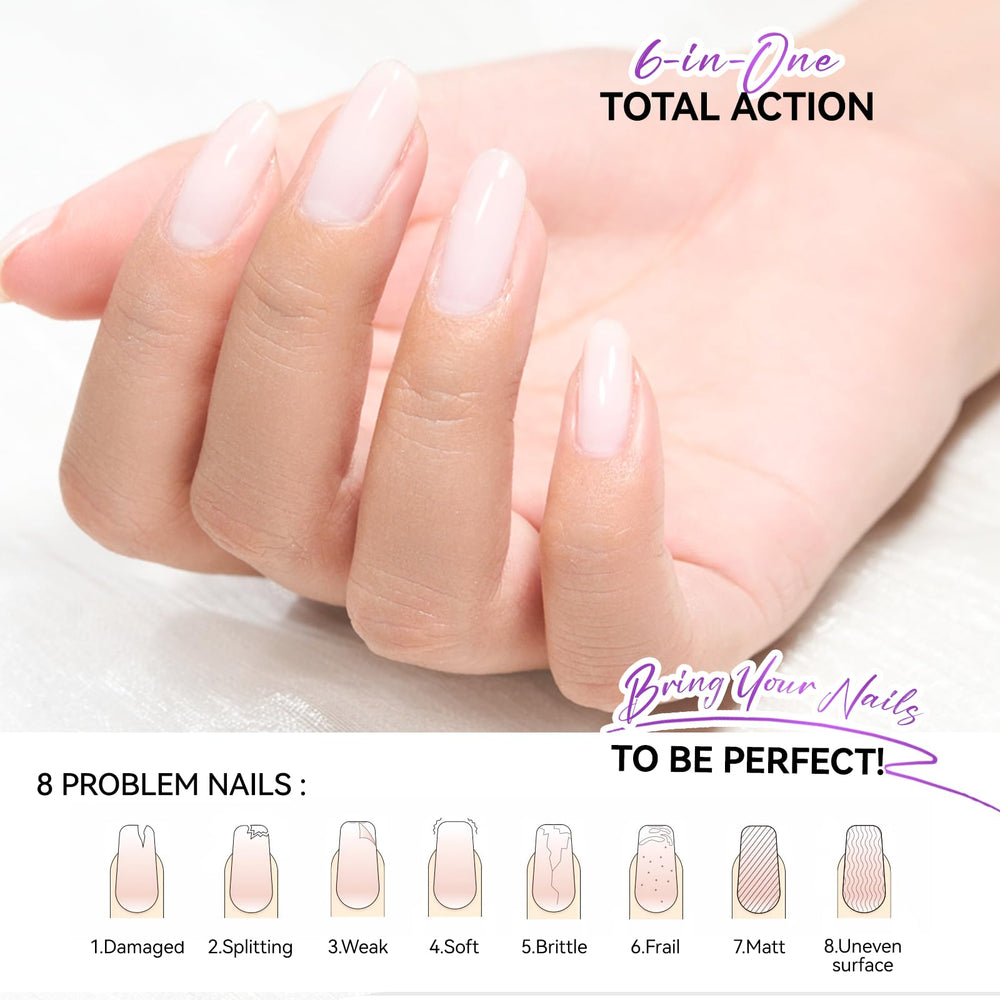gelike ec milky tint on nails with natural shine