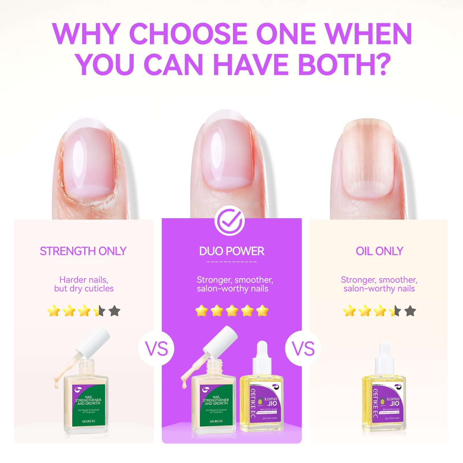 Gelike EC nails may look brighter and less prone to chips after use.