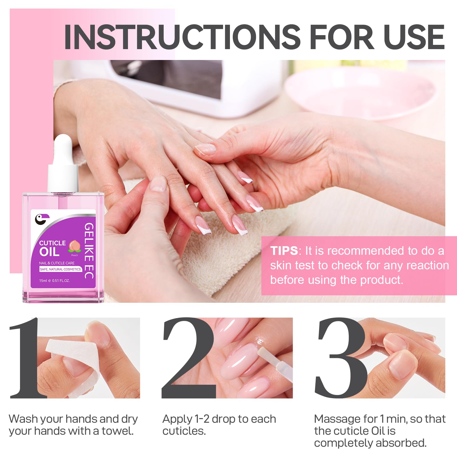 Gelike EC nourishing oil supports healthy nails during winter dryness.
