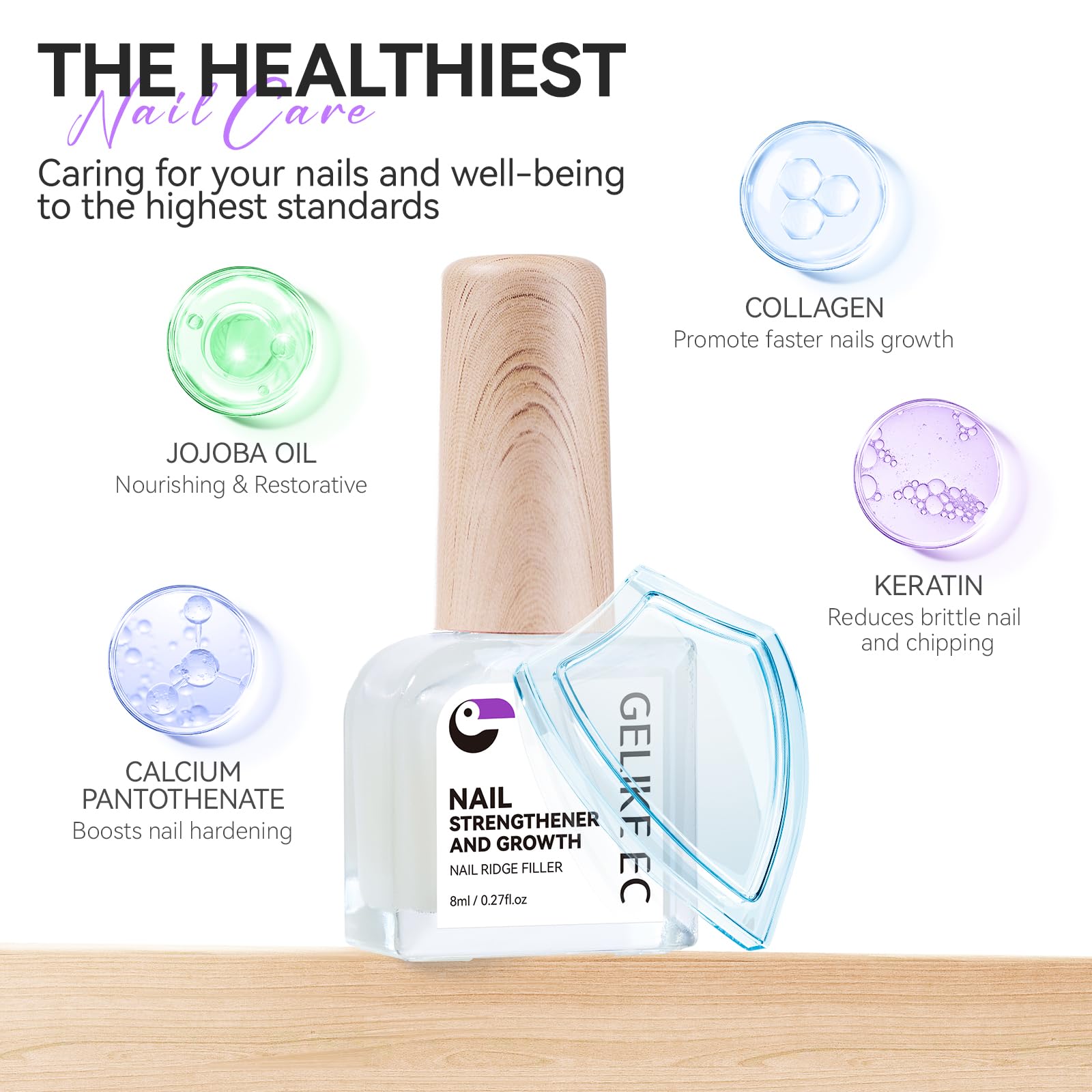 Gelike ec nourishing proteins and vitamins application on nails