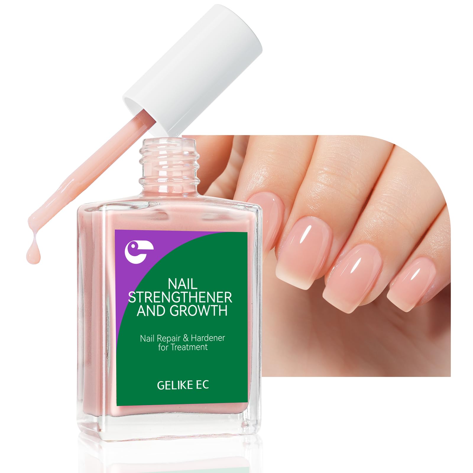 gelike ec Nude Blush 15ml bottle front view shows natural nail care