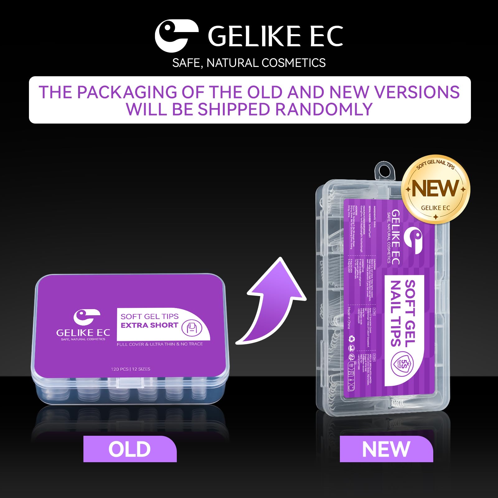 Gelike EC organized packaging showing the 120-piece set for easy selection
