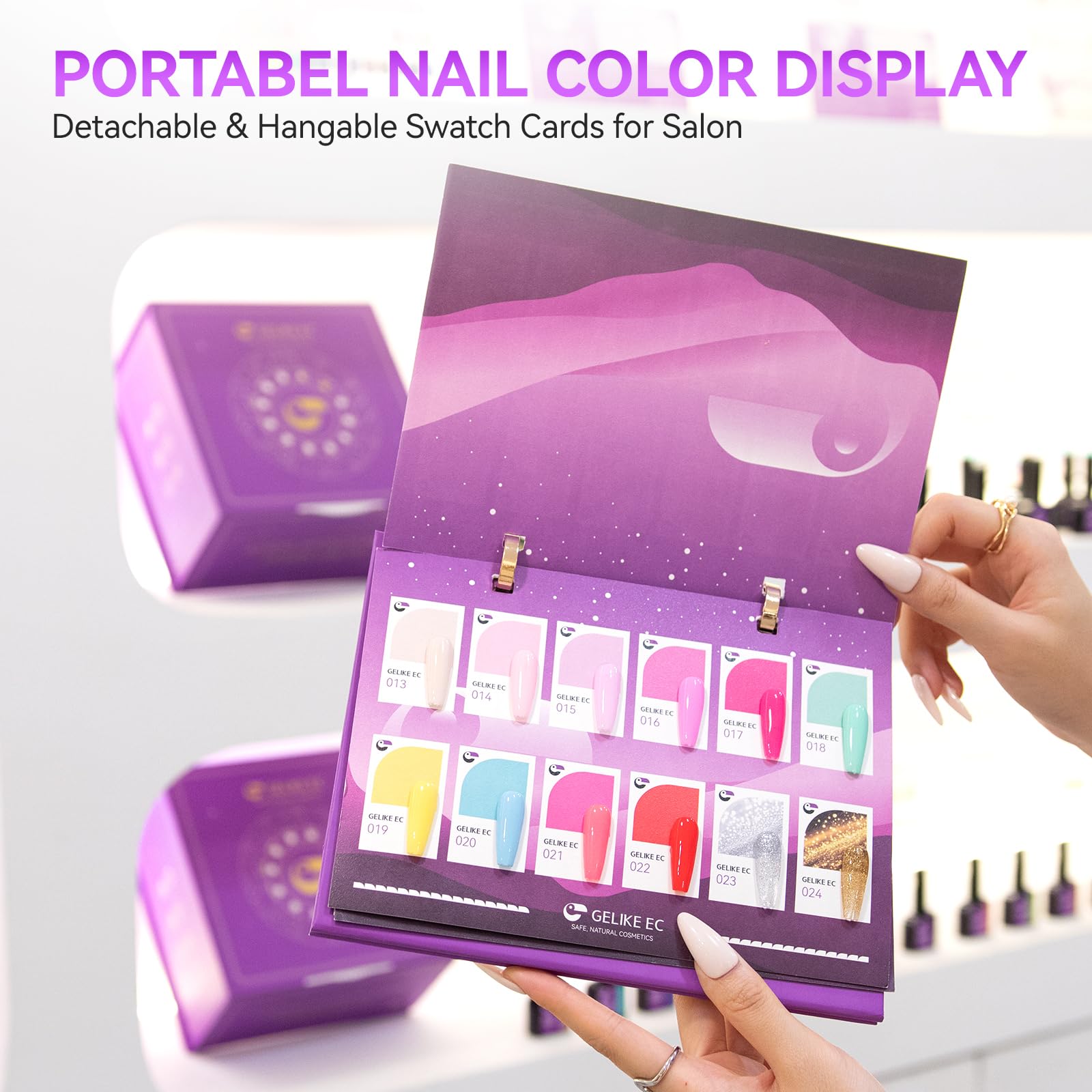 gelike ec Pro gloss and shimmer finishes for festive nail art inspiration