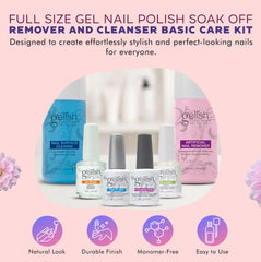 Gelish cleanser bottle close-up for nail prep
