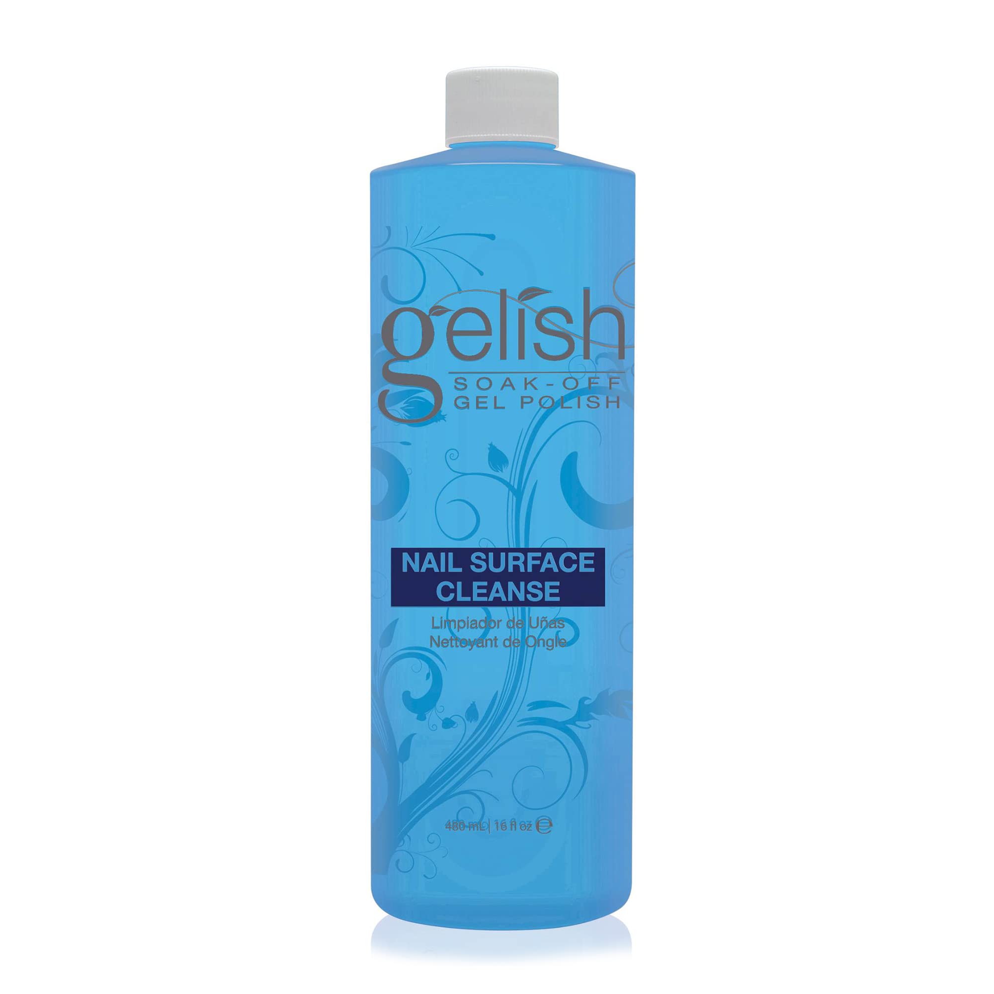 Gelish 16 oz surface gel cleanser two-pack bottle with close-up cap.