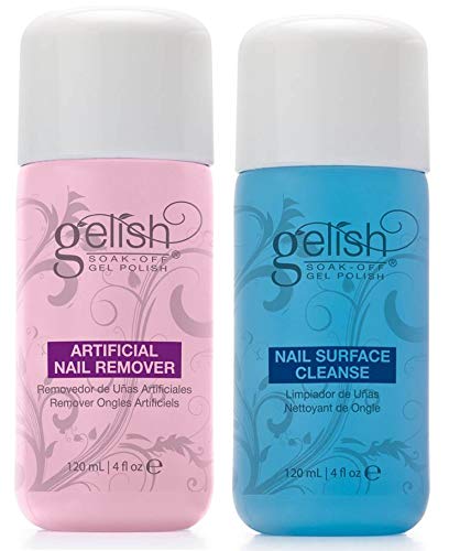 Gelish remover bottle 120ml front view for quick polish removal