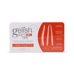 Gelish Soft Gel Tips full-coverage set ready for quick, natural-looking enhancements.