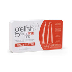 Gelish Soft Gel Tips precision-fit design follows natural nail contour for strong wear.