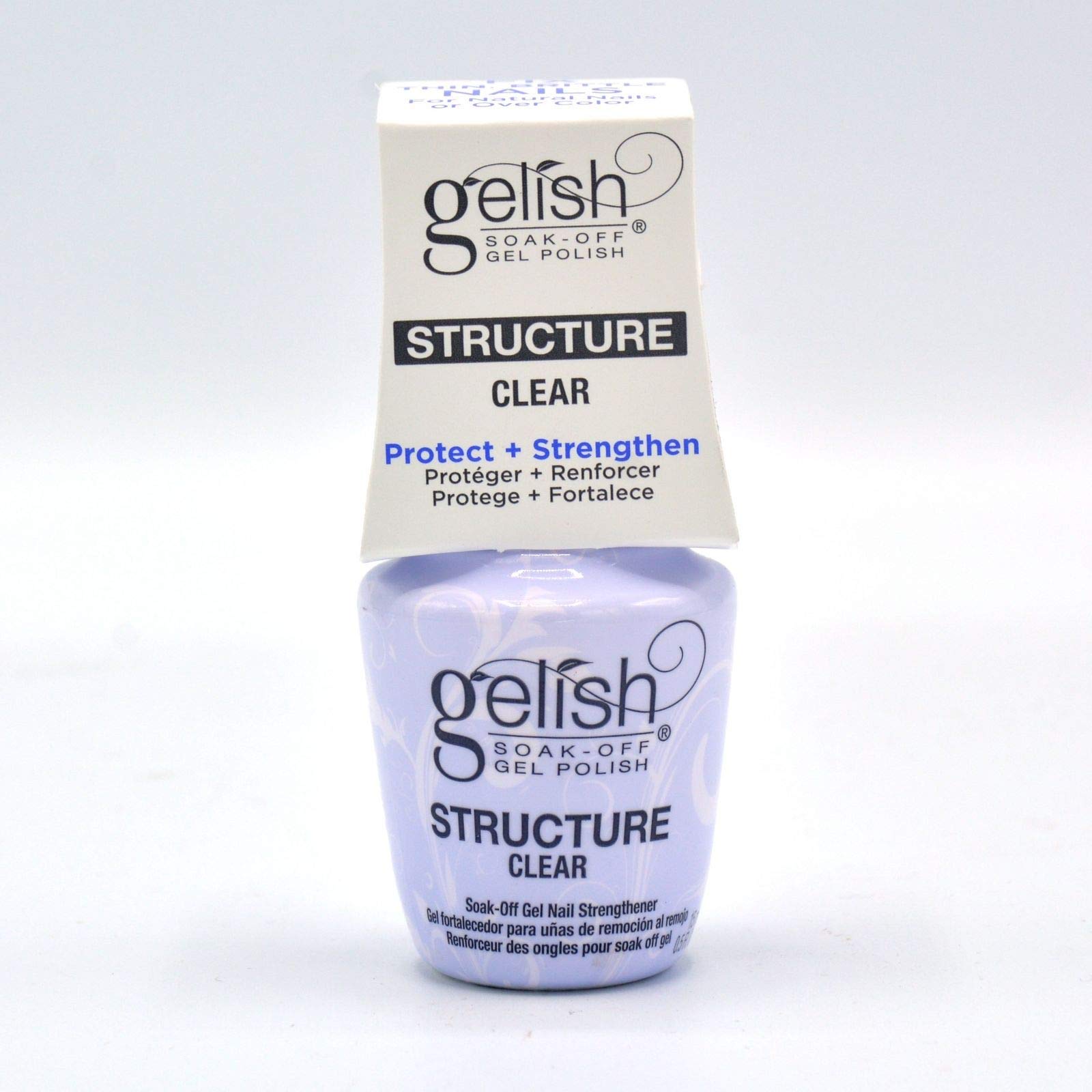 Gelish Structure Gel Clear bottle offers builder support for strong, natural-looking nails.