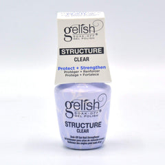 Gelish Structure Gel Clear bottle offers builder support for strong, natural-looking nails.
