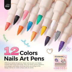 GELLAKTIK 0.7mm fine-tip nail art pens for precise lines and dots