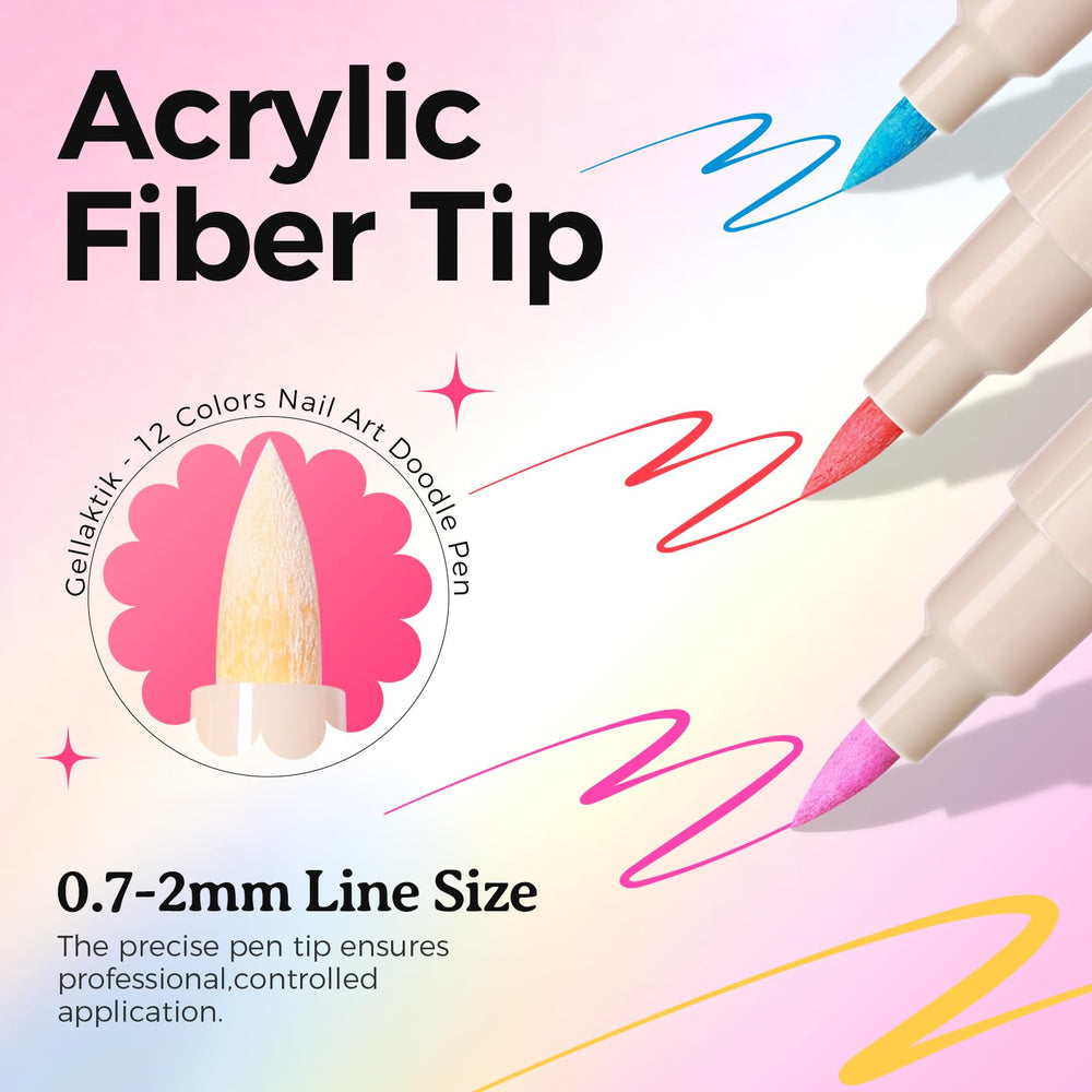 GELLAKTIK fast drying markers for quick nail art sessions