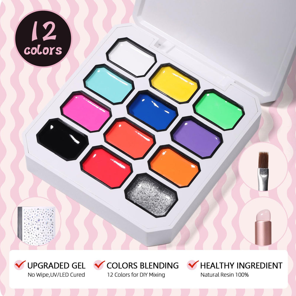 GELLAKTIK gradient nails with professional aura finish