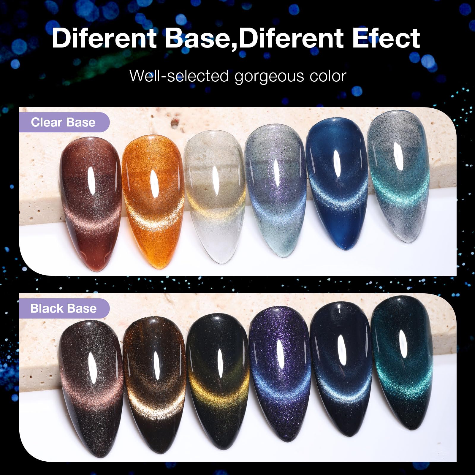 GELLAKTIK magnetic stick enabling cat eye effect on polish