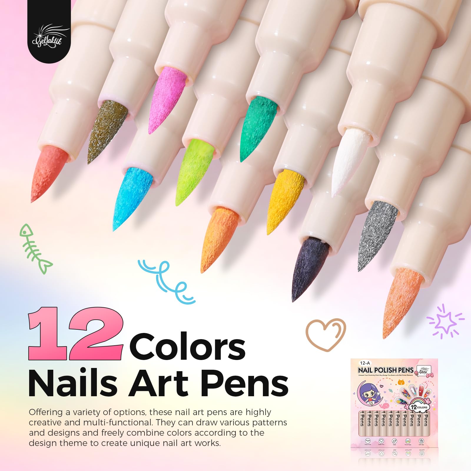 GELLAKTIK precision 0.7mm tip for delicate lines and details