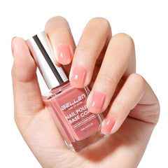 GELLEN 4-in-1 illuminating nail concealer base coat pink adds natural color and quick-dry shine.