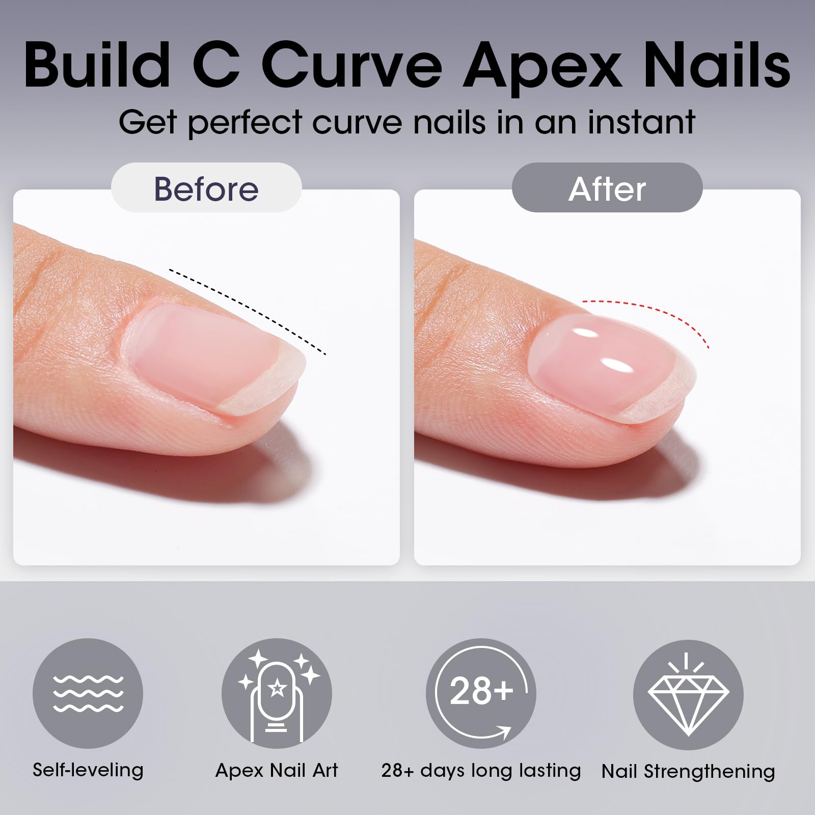 Gellen 5-in-1 clear builder gel seals art and strengthens nails.