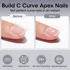 Gellen 5-in-1 clear builder gel seals art and strengthens nails.