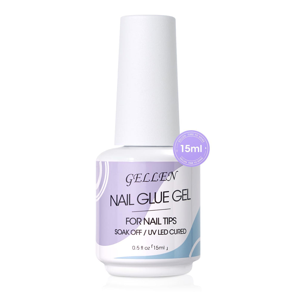 GELLEN 5-in-1 tip adhesive for secure press-on nails with a clear bond
