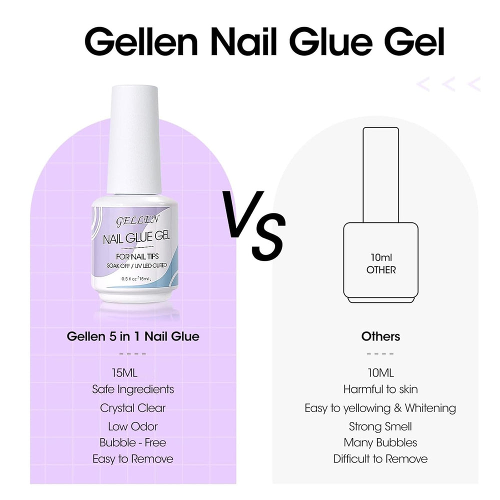 GELLEN 5-in-1 universal compatibility with nail types