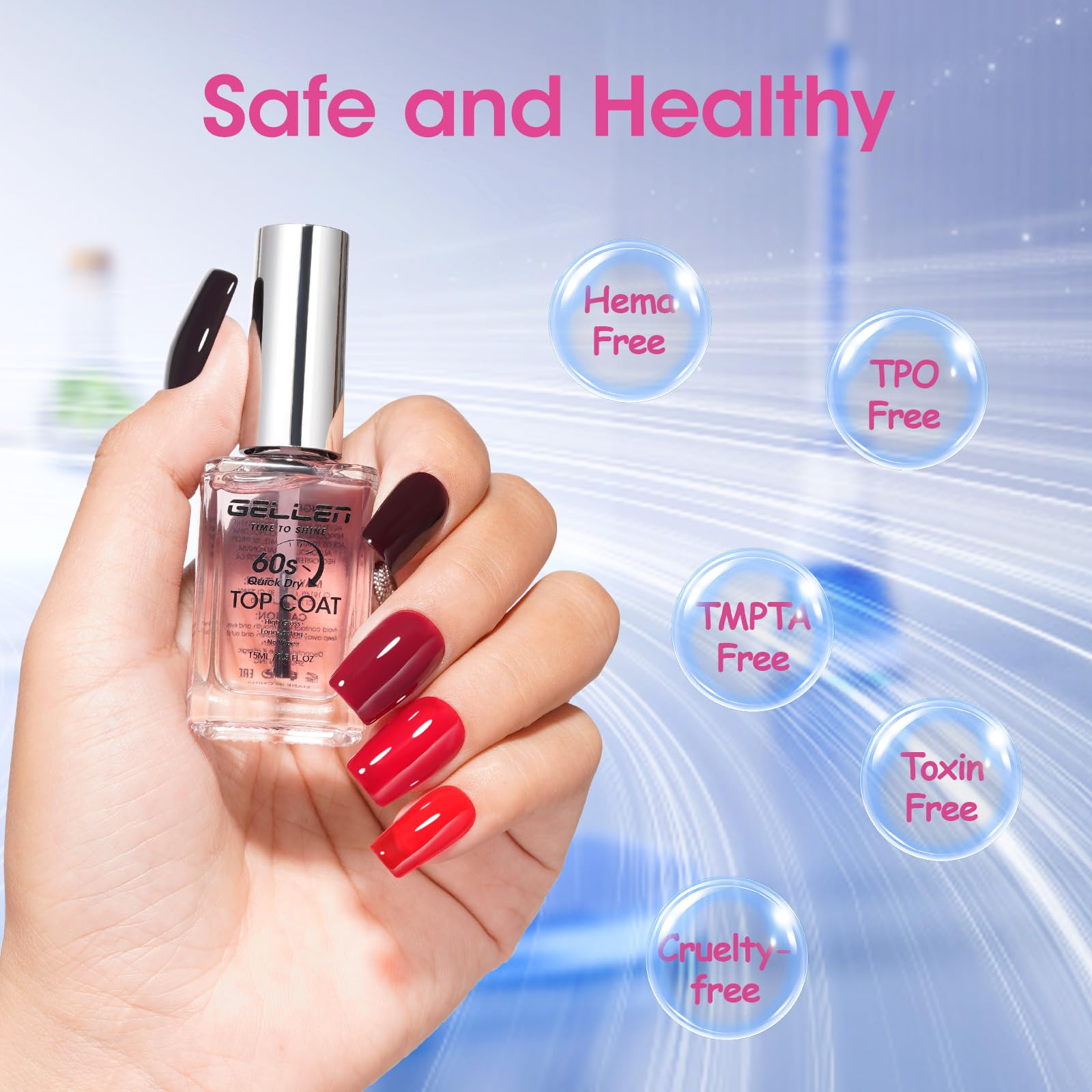 GELLEN HEMA-free non-toxic top coat