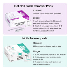 Gellen acetone remover pads for nails enable quick, clean polish removal
