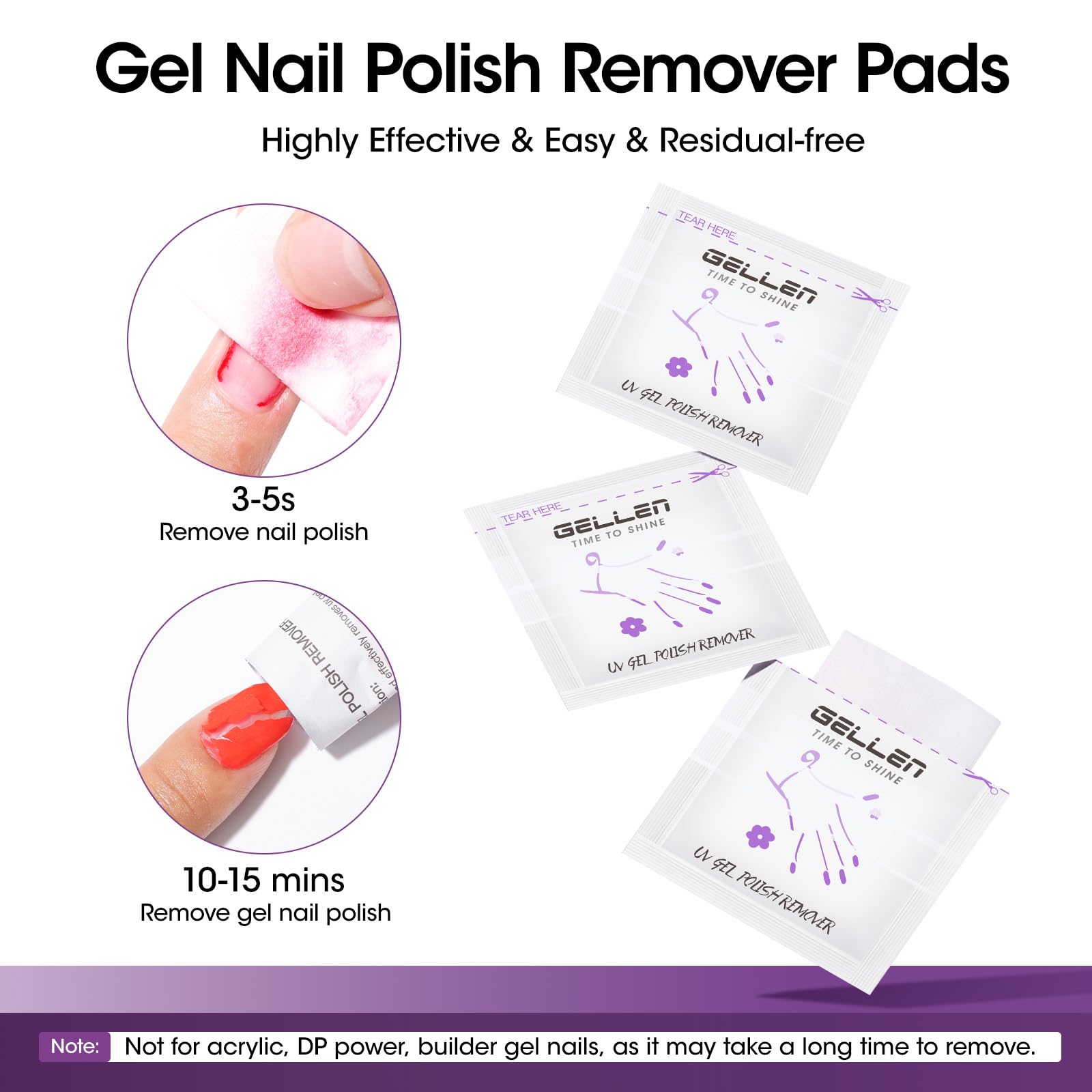Gellen alcohol wipes cleaning for nails prep and residue removal