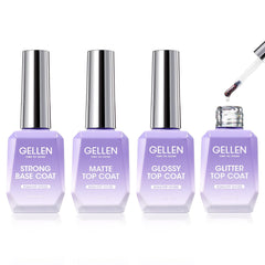 Gellen base coat bottle for smooth gel adhesion on natural nails