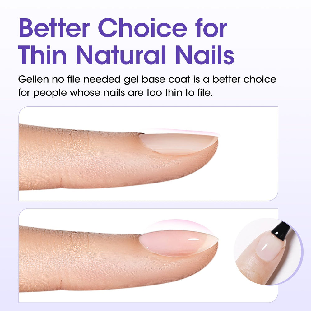 GELLEN base coat delivers 28+ days of glossy wear.